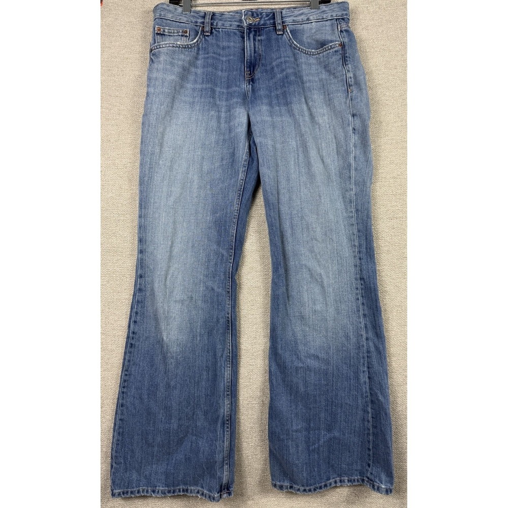 Zara TRF‎ Mid Rise Boyfriend Jeans Womens Size 6 Distressed Denim 4365/222/400 - Picture 2 of 6